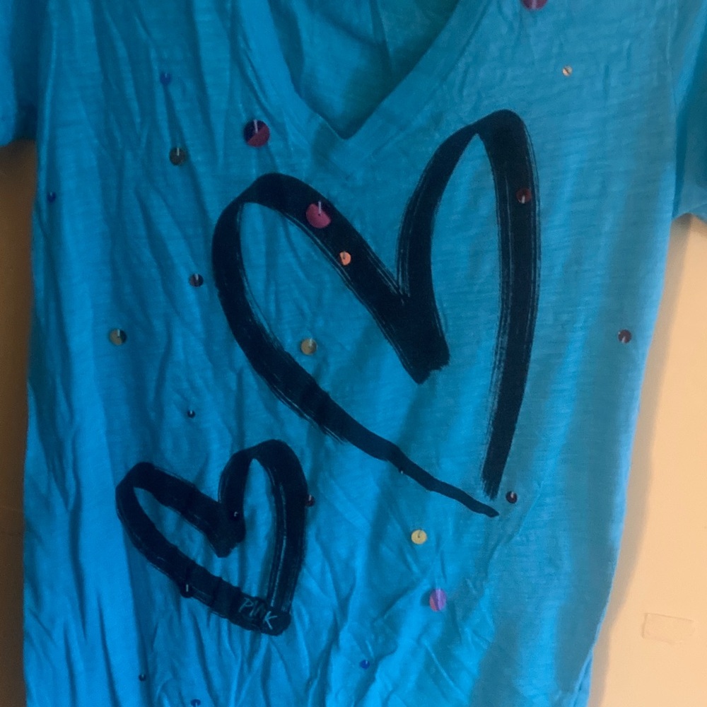 Pink Victoria’s Secret Heart Shirt